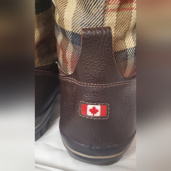 PAJAR -size 40/10-plaid boots -fur lined-fabric and leather-zipperup-laceup - Picture 12 of 15